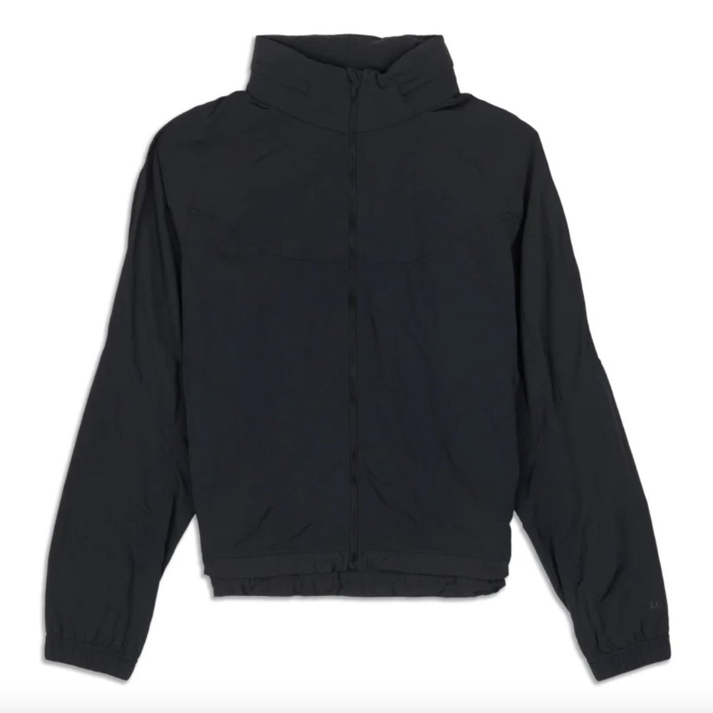 Lululemon Lightweight Hooded Rain jacket - Black, Size 2